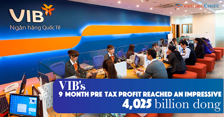 VIB's 9-month pre-tax profit reached an impressive 4,025 billion dong